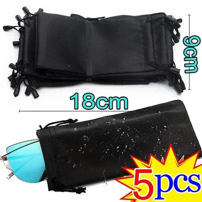 1/100pcs Portable Soft Cloth Sunglasses Bags – Waterproof Microfiber Dust Pouches for Eyewear Storage & Protection