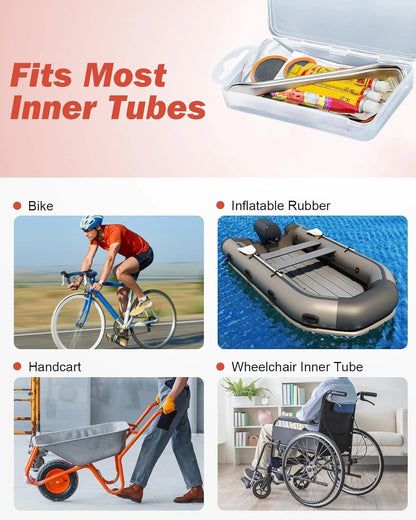 Bike Tire Repair Kit – Patches, Grinding Film, Crowbar & Multifunctional Tools for Cycling Repairs