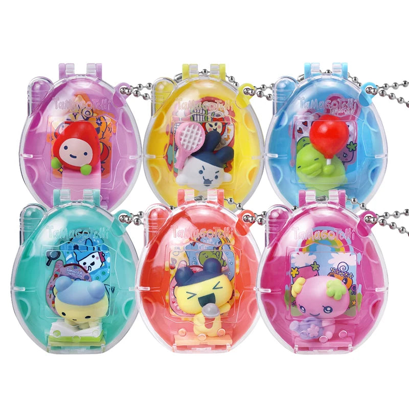 Bandai Tamagotchi Collectible Blind Box - V1–V4 and Paradise Mini Figure Pendants, Cute Bean Dolls and Character Toys