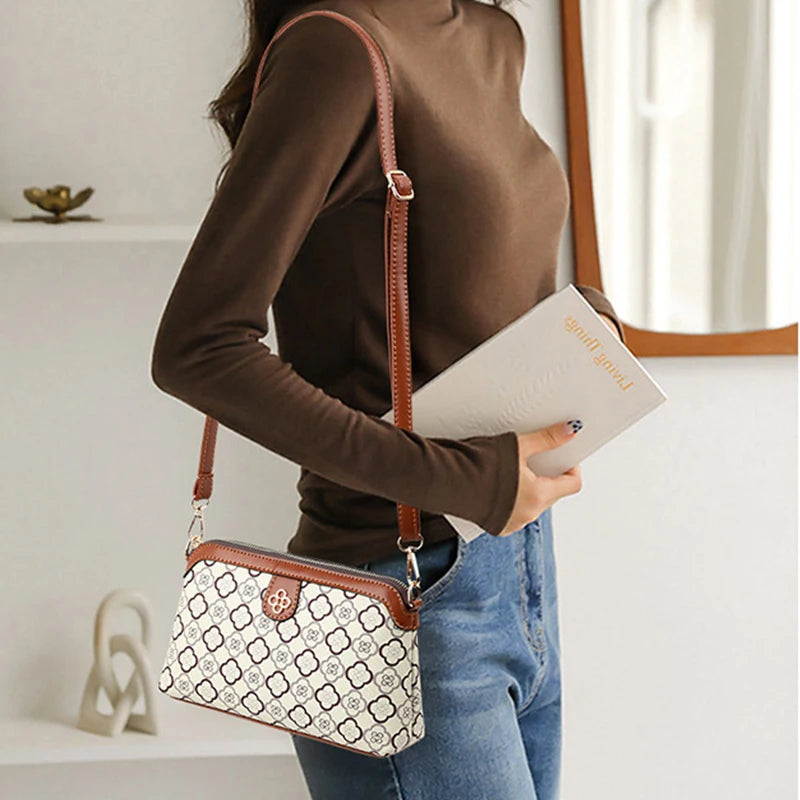 High-Quality PU Leather Women’s Shoulder Bag – Small Luxury Crossbody Messenger Handbag & Phone Satchel