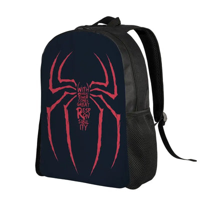 Custom Spider-Man Web Backpack – Water-Resistant School & College Bag for Men and Women
