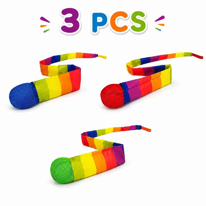 Rainbow Comet Ball - Soft Tail Indoor & Outdoor Throwing and Coordination Training Toy
