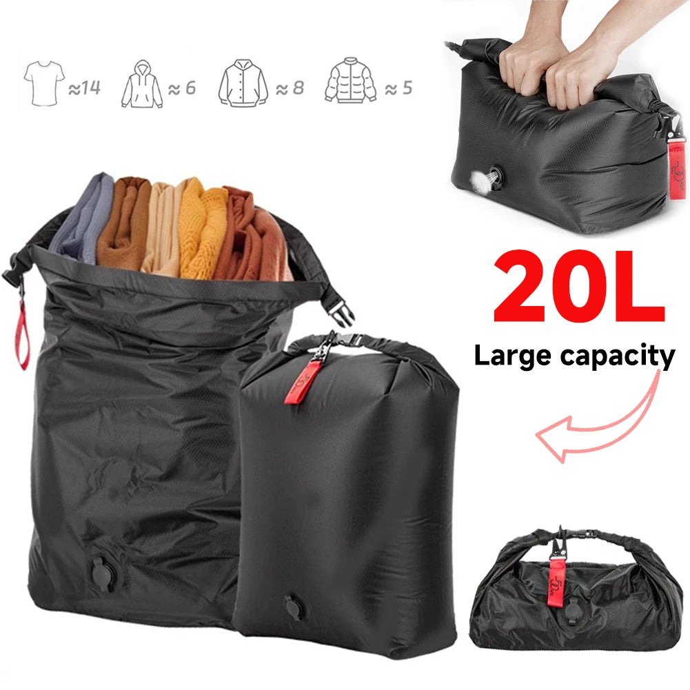 Vacuum Compression Storage Bag – Large Waterproof Luggage & Clothes Organizer for Travel