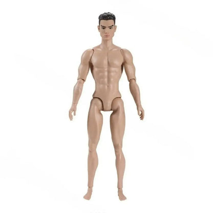 1/6 Male Action Figure Doll — 35cm Multi-Joint Strong Man Body with 13 Joints DIY Toy (White/Normal/Tan)