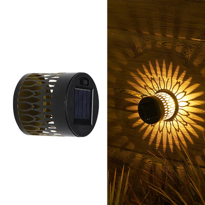 Solar Mandala Fence Lights - Decorative Garden Wall Lamps for Patio, Courtyard & Walkway Decor