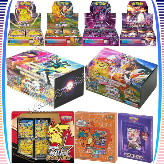 Original Pokemon TCG Gift Box - Simplified Chinese Sword & Shield Trading Card Game Set for Kids Birthday Gifts