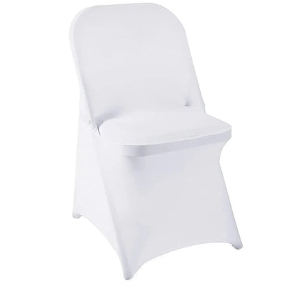 READOR White Spandex Chair Covers – 30/50/100Pcs Stretch Slipcovers for Wedding, Party & Banquet Folding Chairs