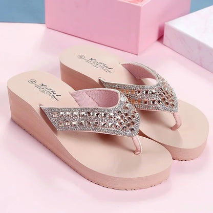 Women’s Summer Wedge Sandals - Minimalist Elegant Casual Beach Flip Flops