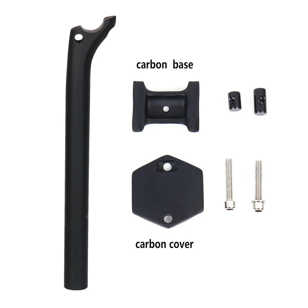 ELITAONE MTB Carbon Seat Post - 31.6/27.2mm, 20mm Offset, Road Bike Carbon Fiber Seatpost with Base Cover