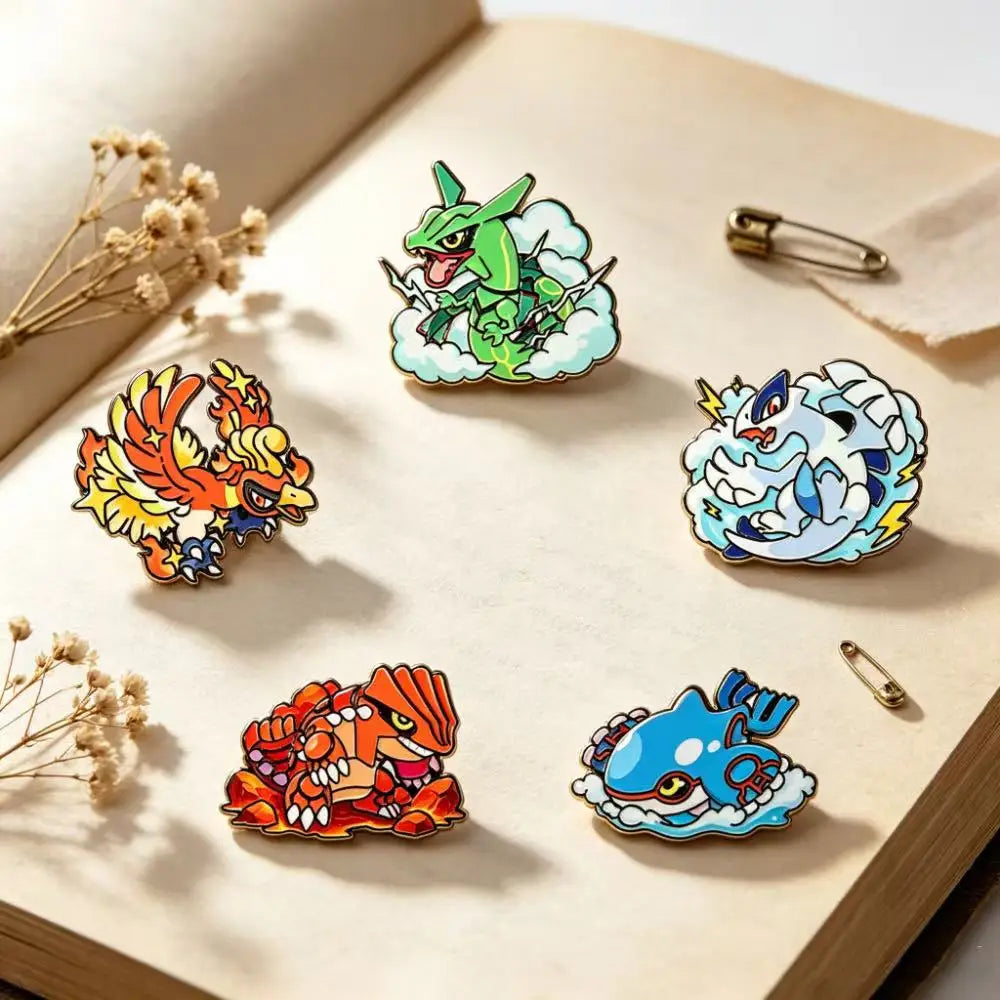 5pcs Cute Anime Elf Enamel Pins - Cartoon Brooch Badges for Backpacks, Clothing, and Fashion Accessories