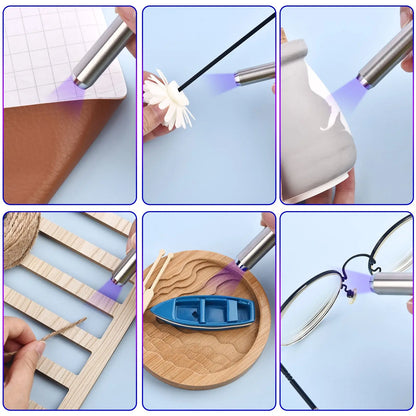 UV Bonding & Welding Glue Kit - Quick-Drying Super Bonding UV Glue for Glass, Metal, Wood DIY Craft & Decor