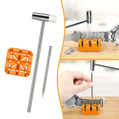 Watch Repair Tool Kit – Link Band Pin Remover & Adjuster Set for Professional Watchmaking