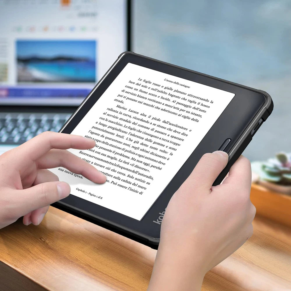Kobo Sage 2021 Origami Leather Case — Thinnest Smart Cover for 8″ N777/N778K with Auto Wake/Sleep