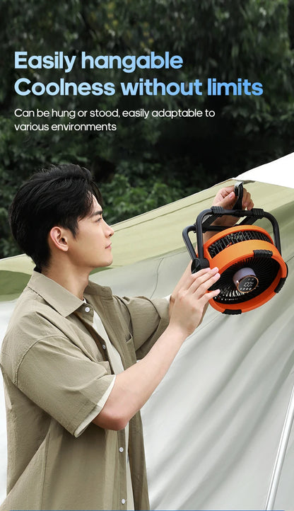 New 6-in-1 Multifunctional Desktop & Camping Fan — 20000mAh Outdoor Air Circulator with 4-Speed Wireless Tent & Ceiling Fan