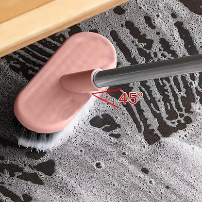 Long Handle Toilet Brush - Durable Bathroom Cleaning Brush with Stiff Bristles for Tough Stain Removal
