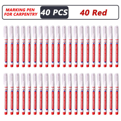 20mm Deep Hole Marker Pen Tips - Long Nib Waterproof Markers for Metal, Woodworking & Bathroom Decoration