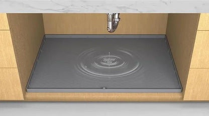 Waterproof Under Sink Mat | Flexible Silicone Cabinet Liner & Protector for Kitchen & Bathroom