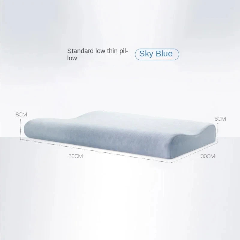 Memory Cotton Neck Pillow — Ultra-Thin, Low Profile, Spinal Support & Anti-Fall Breathable Pillow