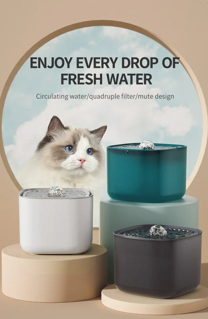 3L USB Cat Water Fountain – Automatic Filtered Water Dispenser for Cats