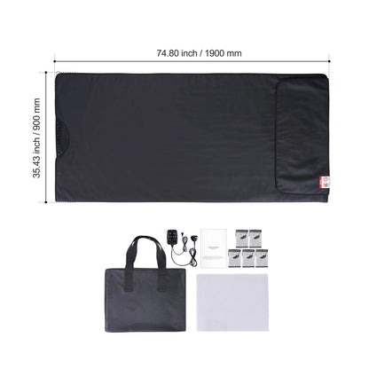 VEVOR Sauna Blanket for Detoxification – Portable Far Infrared Sauna, Adjustable Temperature & Timer for Home Relaxation