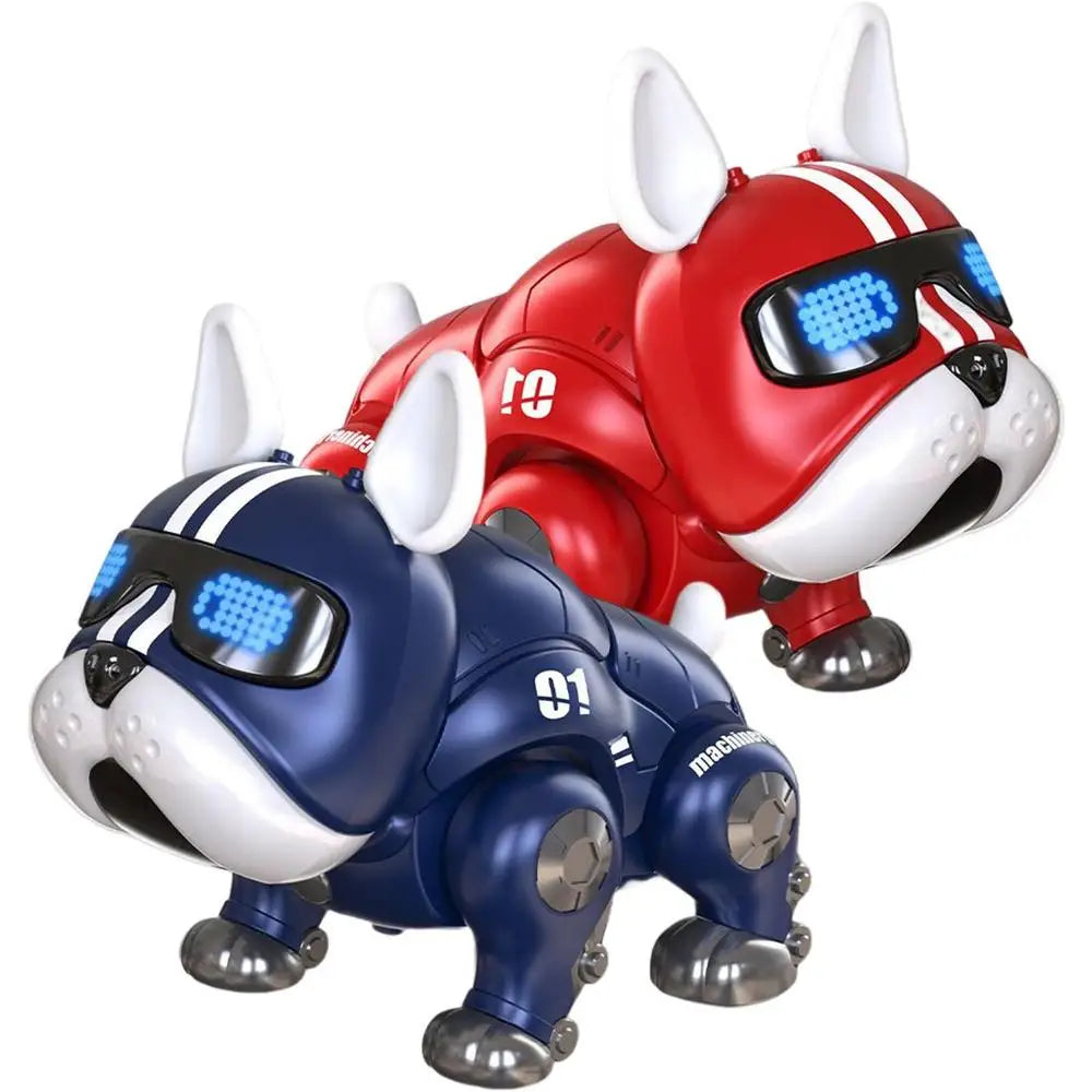 Dance & Music Bulldog Robot Toy - Intelligent Interactive Dog with Lights for Kids & Early Learning