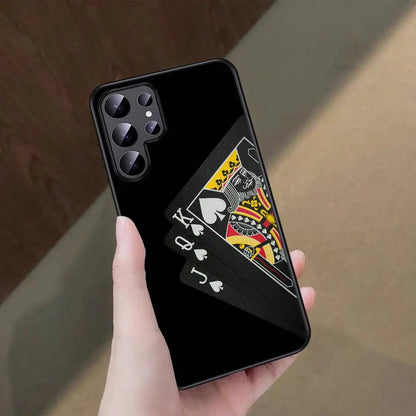 Poker Playing Card Phone Case - Protective Cover for Samsung Galaxy S25, S24, S23, S22 & Note Series