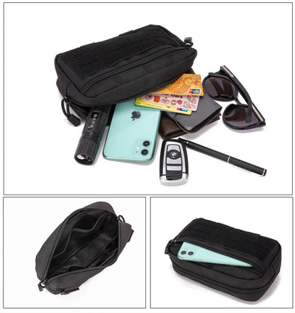 EDC Molle Tactical Pouch Waist Pack: Compact Utility Pouches - Military Waist Belt Bag for Medical Gear, Phone Case, Hunting Accessories