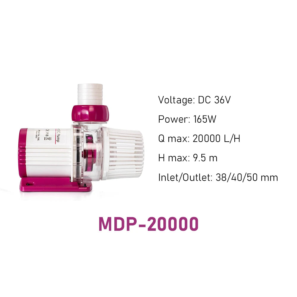 Jebao/Jecod MDP Series Smart DC Aquarium Pump – WiFi App Controlled Circulation Return Pump with LCD