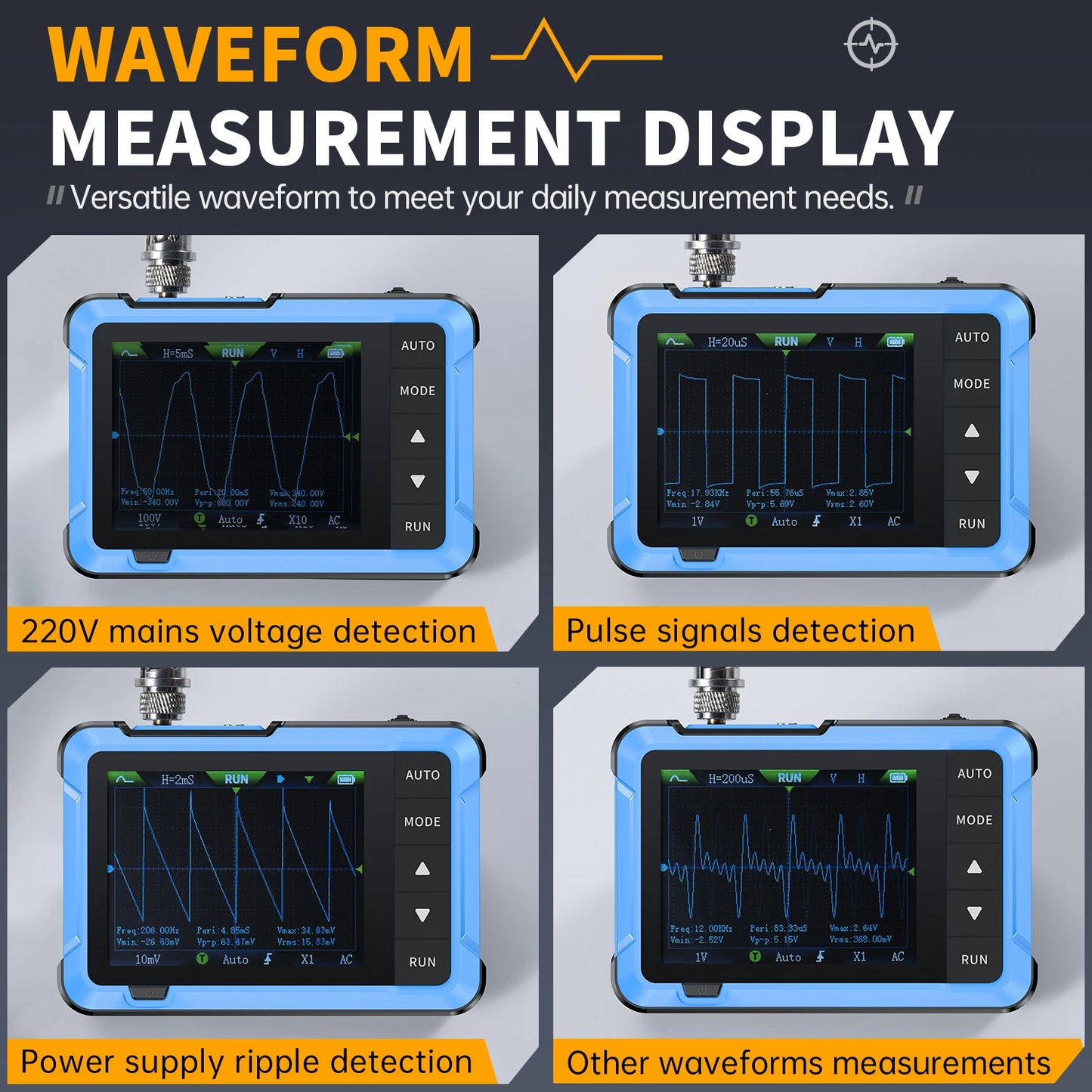 FNIRSI DSO510 DSO152 DSO153 Mini Handheld Digital Oscilloscope | 2-in-1, 48MS/s, 10MHz Bandwidth for Electronic Repair