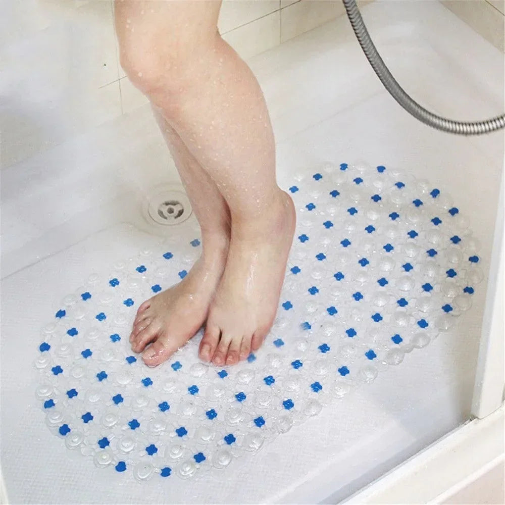 PVC Anti-Skid Bath Mat – Soft Non-Slip Shower & Bathtub Mat with Massage Nubs and Suction Cups