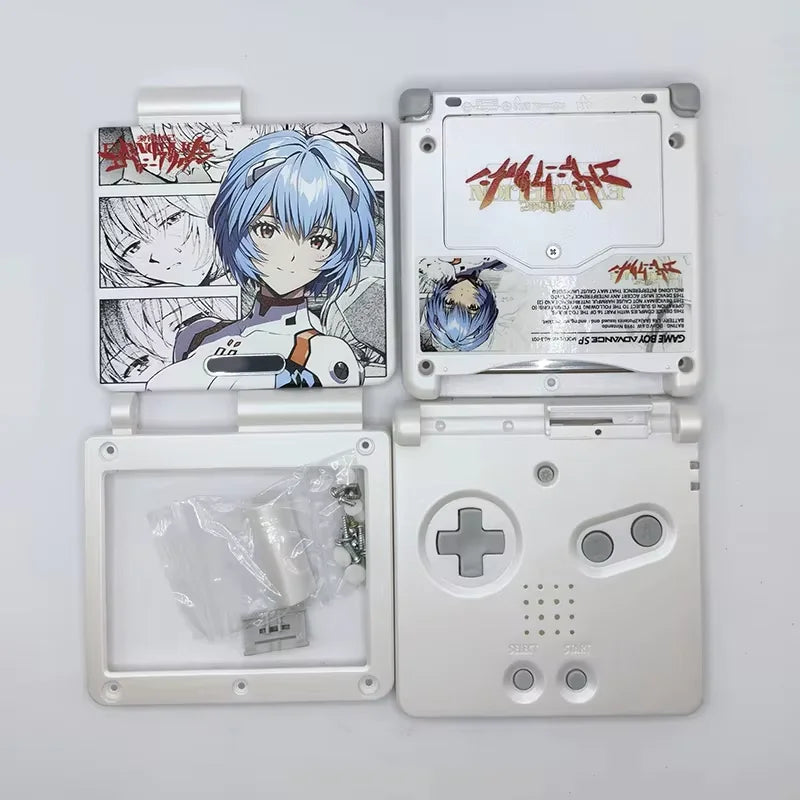 GBA SP Limited Edition Replacement Shell - EVA Rei & Asuka Frosted UV Case with Box