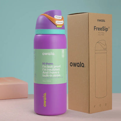 Owala Cup Vacuum Flask – Stainless Steel Thermal Mug for Hot & Cold Drinks, Coffee Tumbler & Thermos