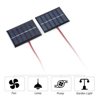 5W Mini Solar Panel 3V-12V - Polysilicon Solar Cell Module for Battery Charging, DIY Projects & Outdoor Devices