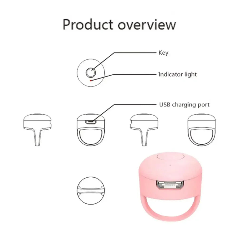 Bluetooth Finger Remote Control Ring - Wireless Phone Page Turner & Video Controller