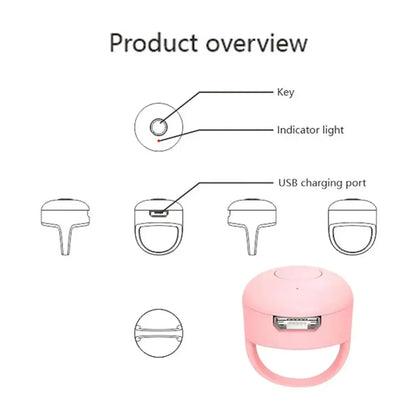 Bluetooth Finger Remote Control Ring - Wireless Phone Page Turner & Video Controller
