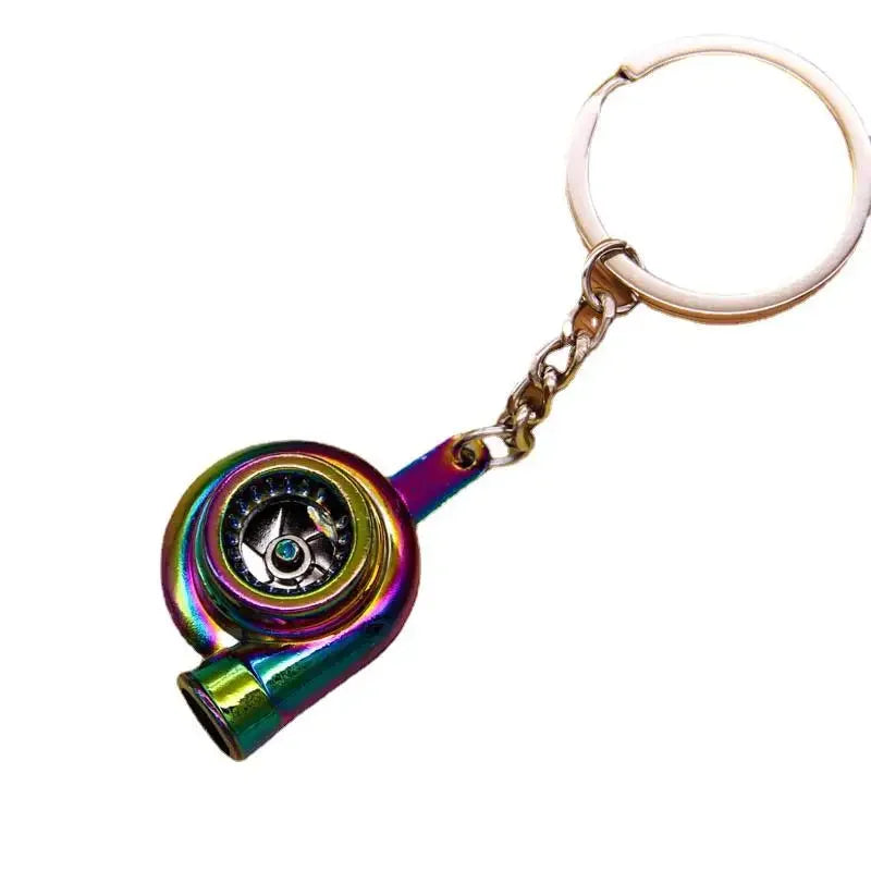Creative Gear Head Keychain – Speed Gearbox & Turbo Hub Brake Disc Pendant for Car Keys, Shock Absorber Keyring