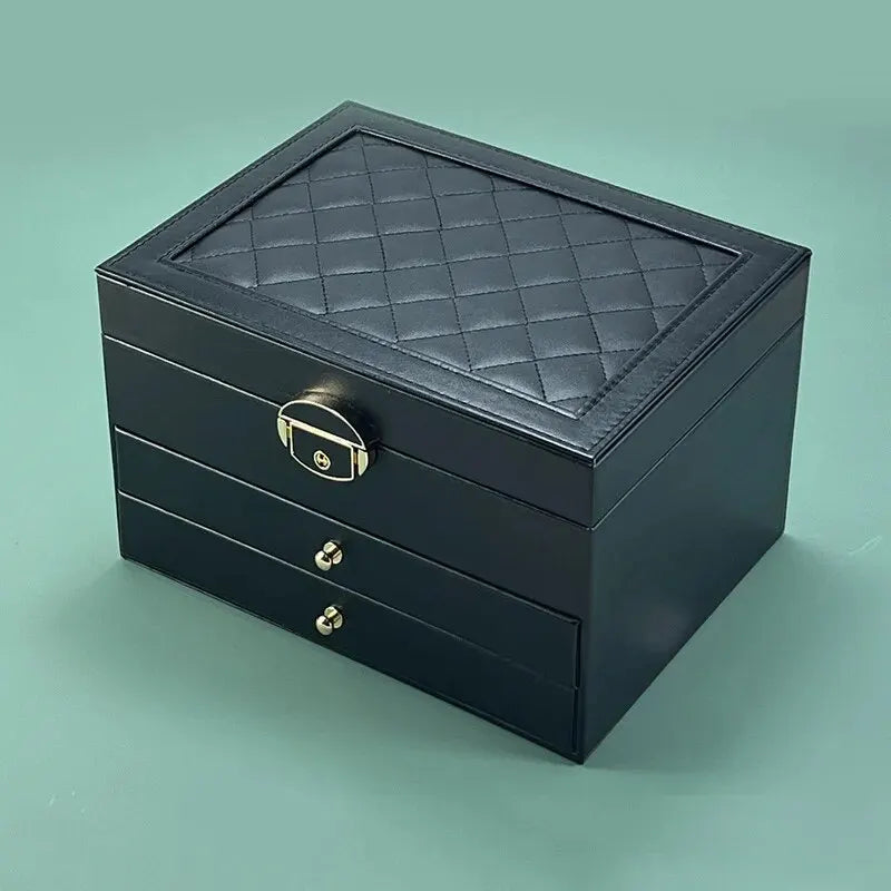 High-End Multi-Layer Jewelry Box – Large Capacity Drawer Organizer for Earrings and Accessories