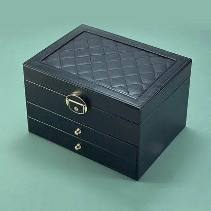 High-End Multi-Layer Jewelry Box – Large Capacity Drawer Organizer for Earrings and Accessories