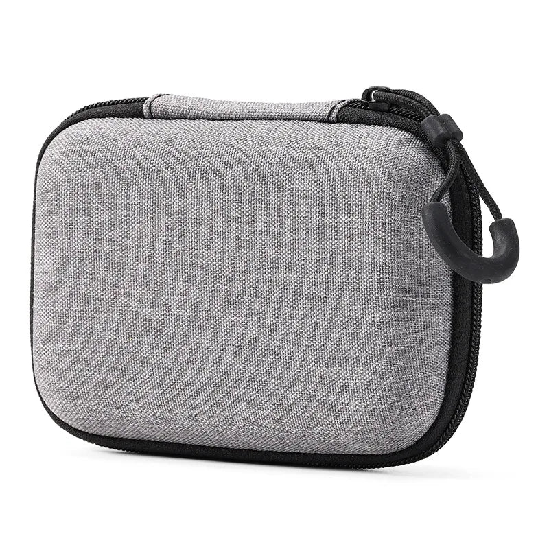 Portable Shockproof Headphone Case – Hard Shell Earphone Bag for Headset, Memory Card & USB Cable Storage