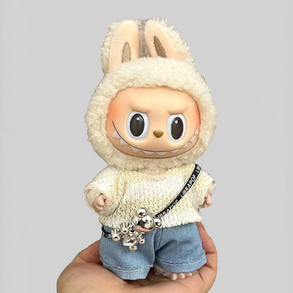 17cm Labubu Doll Accessories – Fashionable Clothing for V1/V2/V3 Labubu Dolls, Cute Toy Birthday Gift