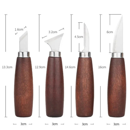 Wood Carving Knife Set - DIY Manual Woodworking Chisel Tools for Carving, Chipping & Craft Projects