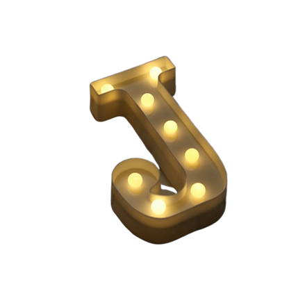 LED Number & Letter Night Light - Luminous A-Z Alphabet & 0-9 Lamp for Party and Wedding Decor