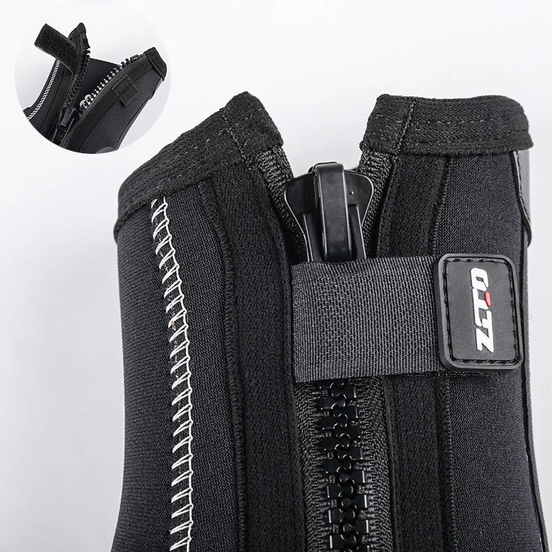 5mm Neoprene Dive Boots with Side Zipper — Unisex Snorkeling & Scuba Diving Shoes for Water Sports