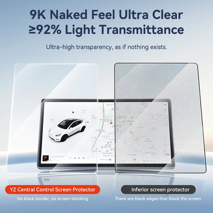 Tesla Model 3/Y Center Screen Protector - Matte Tempered Glass Anti-Glare Touchscreen Film