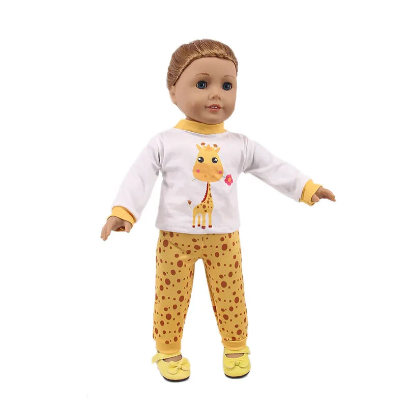 15-Style Doll Pajamas & Nightgowns – Cute Patterns for 18-Inch American & 43cm Born Dolls, Doll Accessories Toy