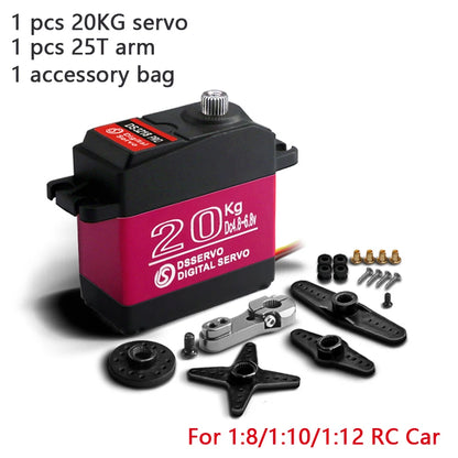 Waterproof High-Speed Digital Servo – 20kg-40kg Metal Gear RC Servo for 1/8 & 1/10 Scale Baja Cars