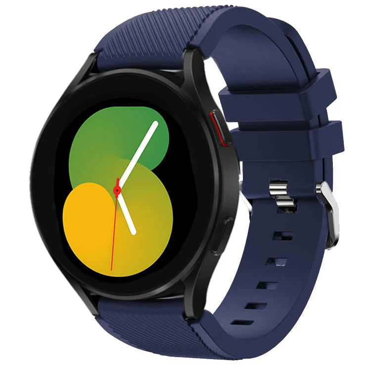 20mm/22mm Silicone Watch Strap for Samsung Galaxy Watches - Replacement Bracelet for Galaxy Watch 4, 5, 5 Pro, 6 Classic, 46mm, Watch 3, Active 2, S3 & S2