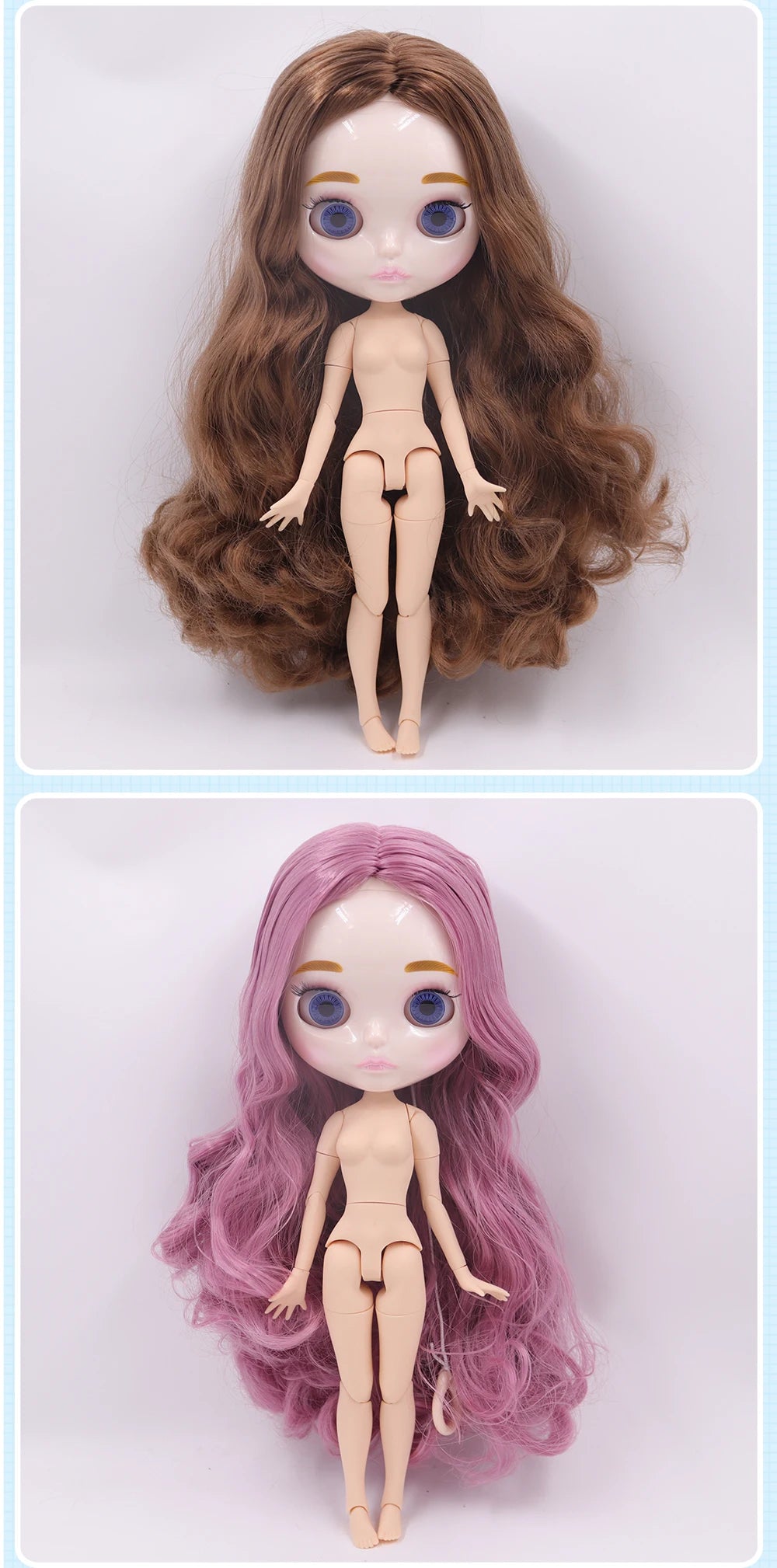 ICY DBS Blythe Doll 1/6 Joint Body 30cm BJD – Shiny Face with Extra Hands, DIY Fashion Doll Gift