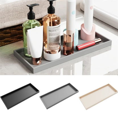 Silicone Bathroom Counter Tray – Vanity Organizer for Soap, Dispensers & Dressing Table Storage