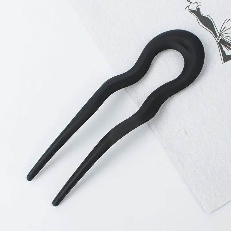 Elegant Fashion Hair Sticks Fork Hairpin - U Shape Hair Clip Pins for Women and Girls - Hair Bun Maker and Headwear Accessory